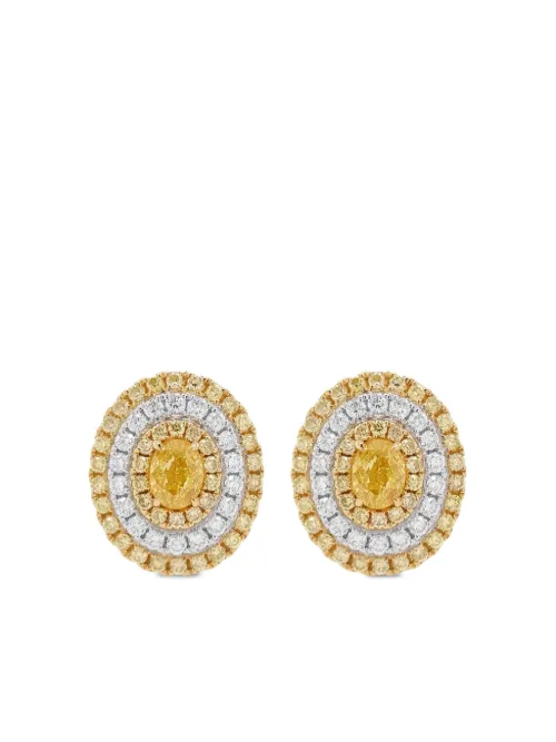 Puces d'oreilles en 18ct pavées de diamants - HYT Jewelry - Modalova