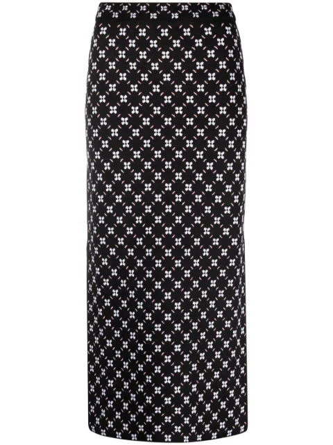 Lanvin falda tejida en jacquard