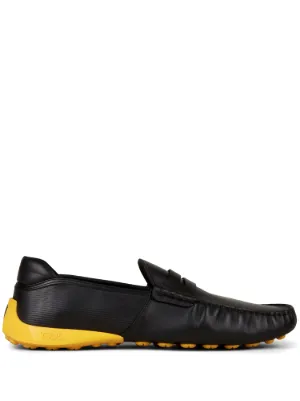 Tod's Automobili Lamborghini slip-on Leather Driving Shoes | Black