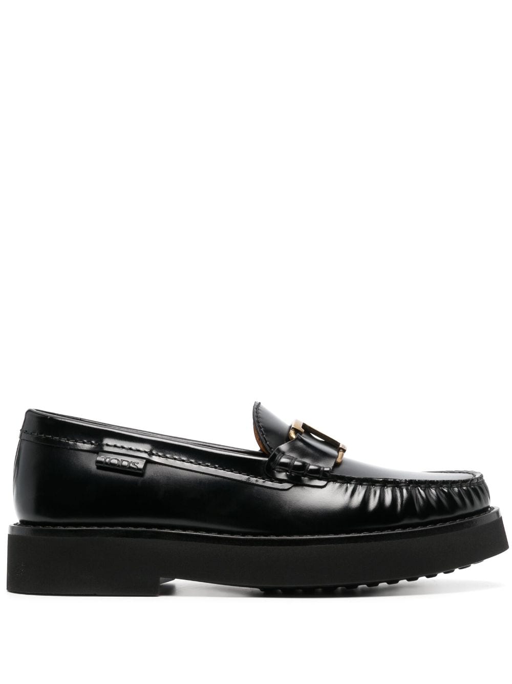 Image 1 of Tod's logo-plaque leather loafers