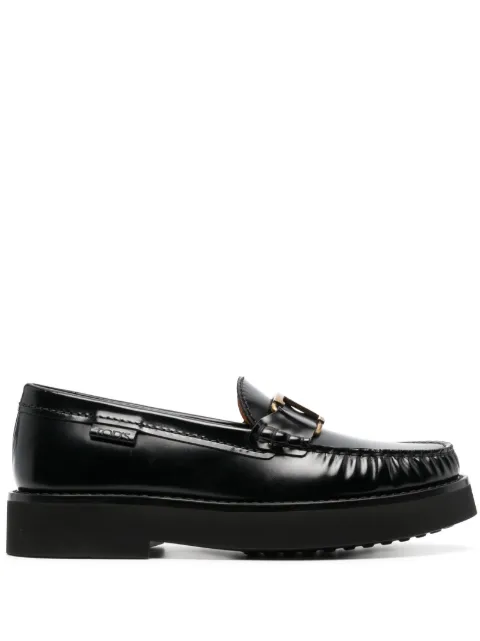 Tod's logo-plaque leather loafers