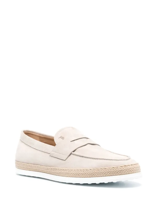 Tod's スエード ペニーローファー | ニュートラル | FARFETCH JP