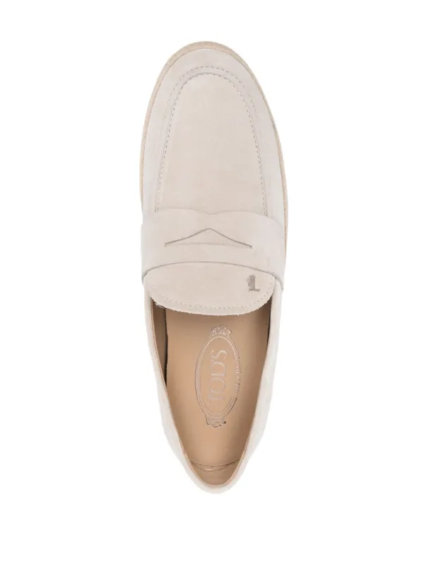 Tod's スエード ペニーローファー | ニュートラル | FARFETCH JP