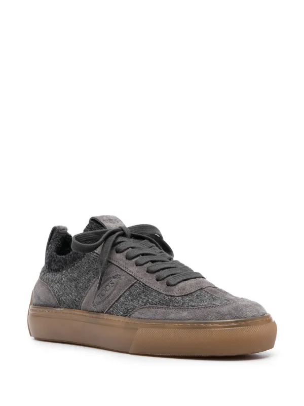 Tod's Suede Panelled low-top Sneakers - Farfetch