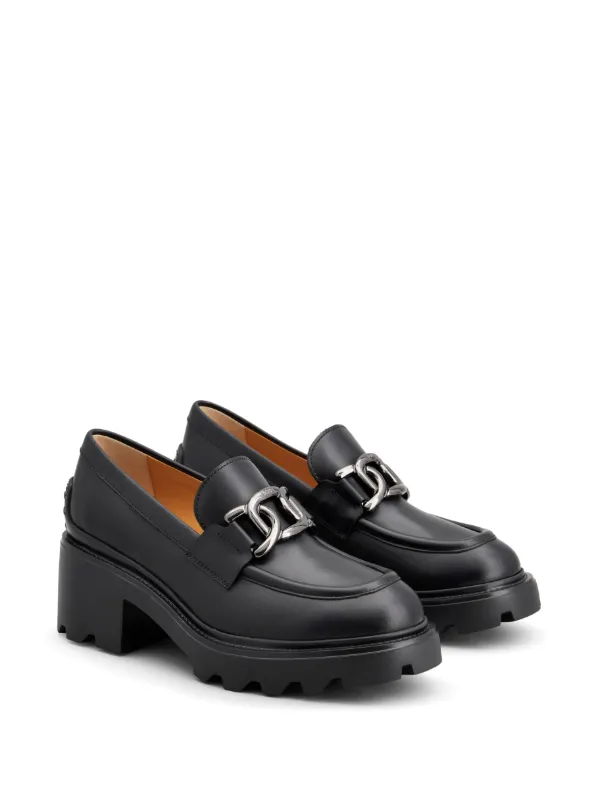 TOD'S ロゴバックル レザーローファー Tod's ロゴバックル レザーローファー | ブラック | FARFETCH JP