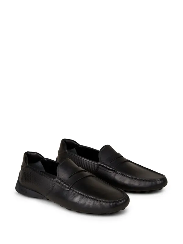 Tod's Automobili Lamborghini slip-on Leather Driving Shoes | Black