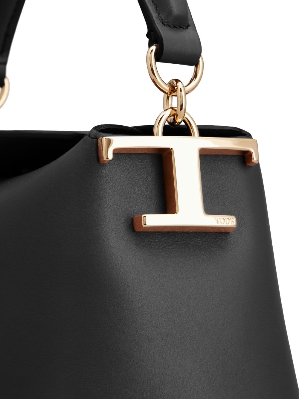 Shop Tod's T Case Leather Tote Bag In Black