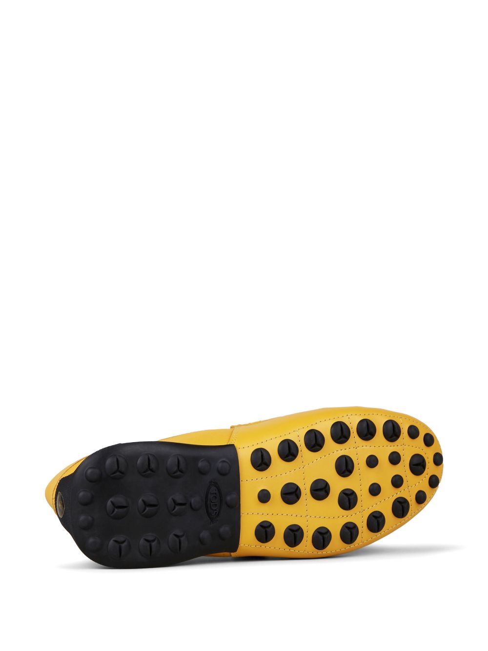 Shop Tod's Automobili Lamborghini Slip-on Leather Driving Shoes In Yellow