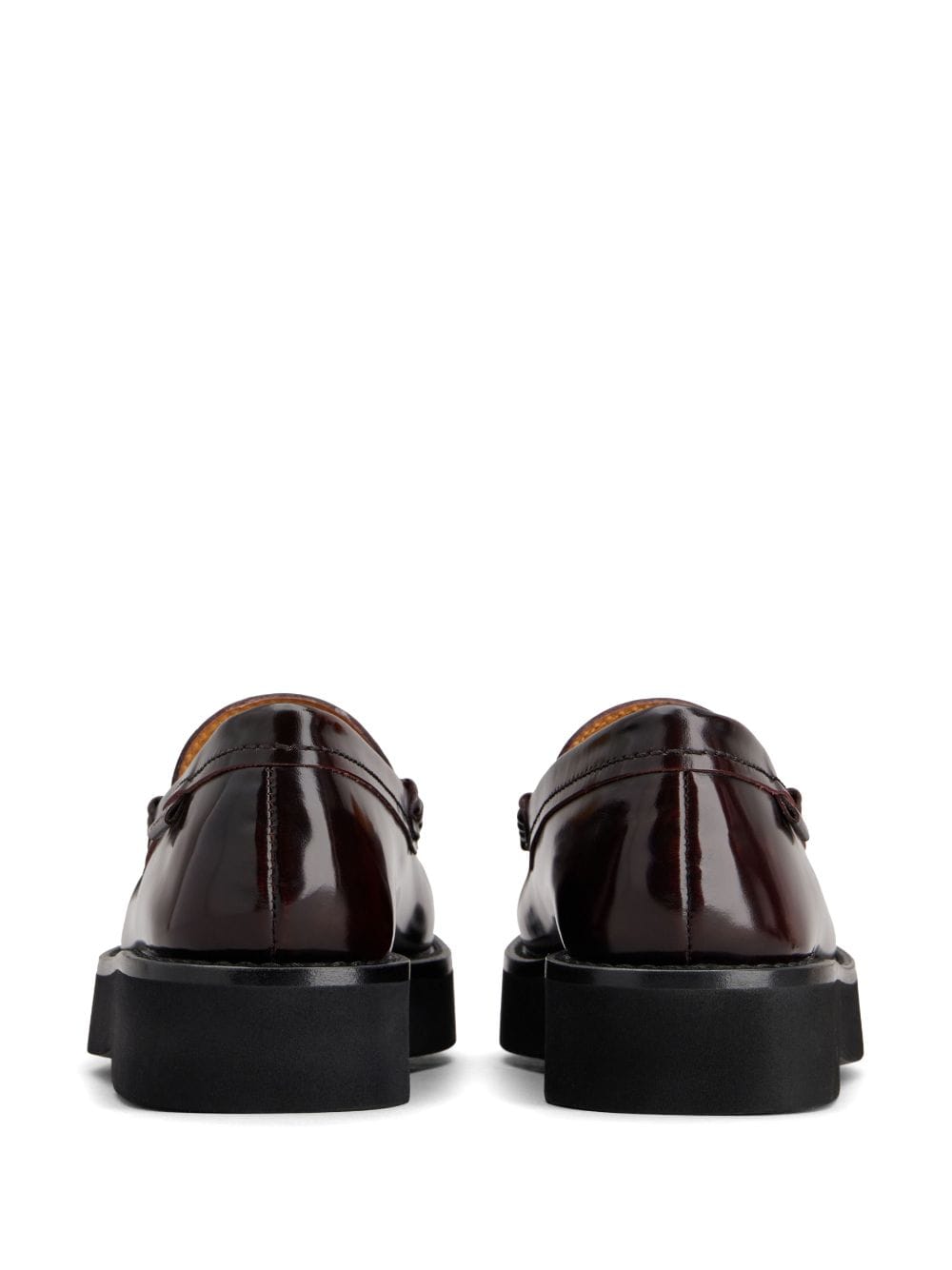 Shop Tod's Logo-buckle Leather Loafers In Brown