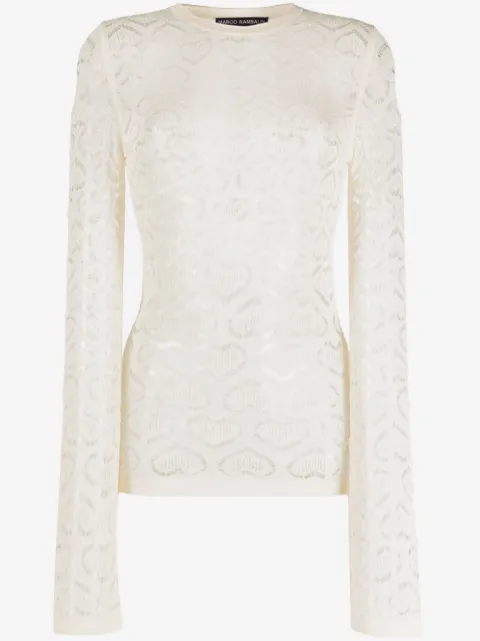 Marco Rambaldi heart-motif long-sleeved top