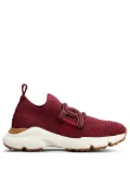 Tod's logo-strap almond-toe sneakers - Red