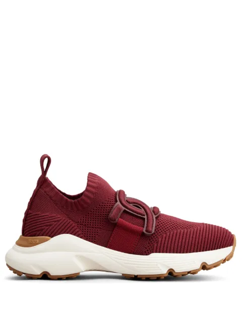 Tod's logo-strap almond-toe sneakers