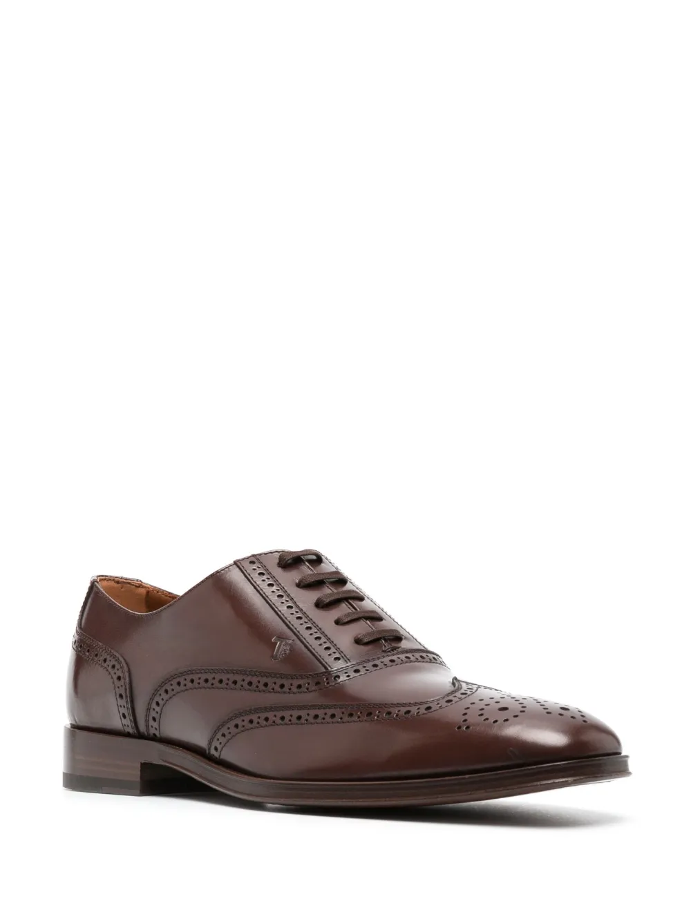 Tod's polished leather brogues - Brown