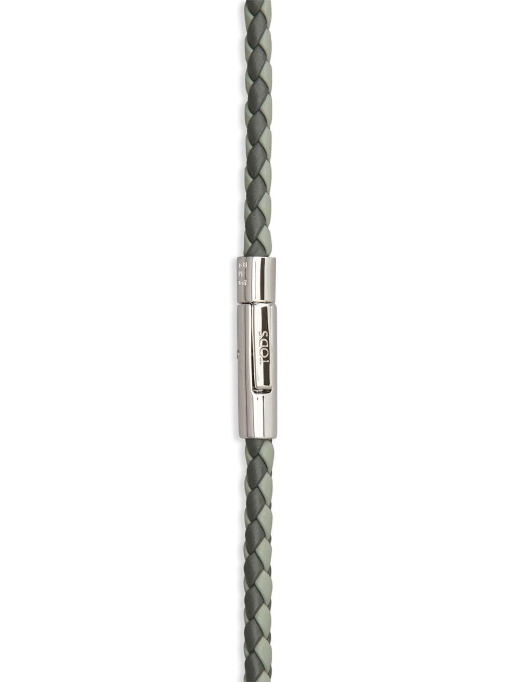 Shop Tod's Two-tone Braided Bracelet In Green