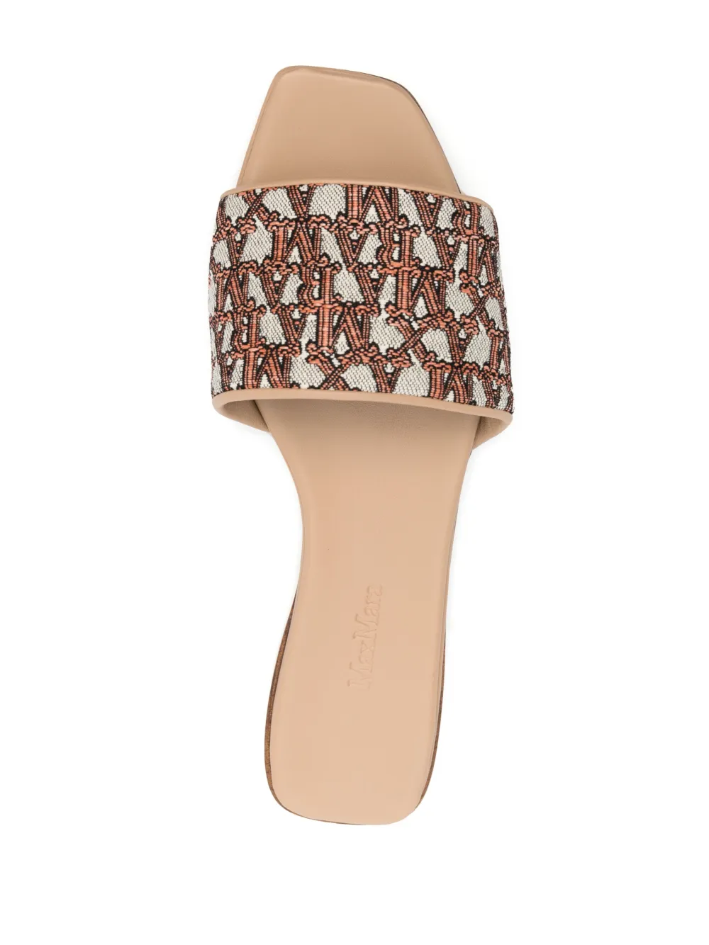 Max Mara Fridac Monogram Slides In Brown