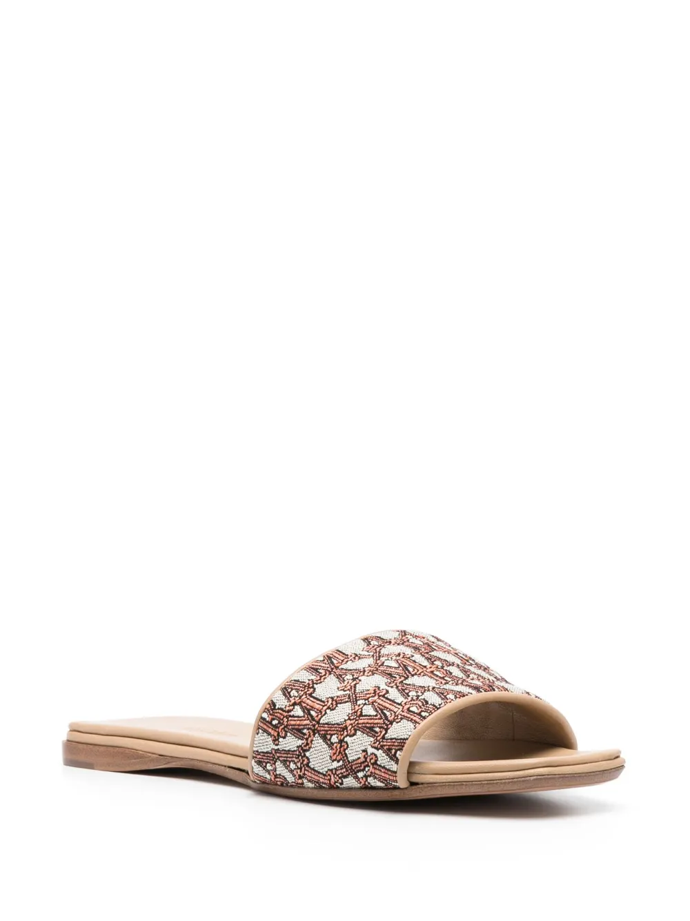 Max Mara Fridac Monogram Slides In Brown