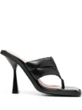 ANDREĀDAMO 120mm leather sandals - Black