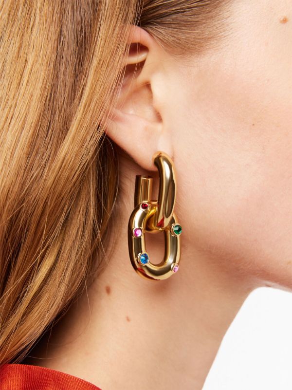 Paco Rabanne Xl Link Chain Earrings in Golden