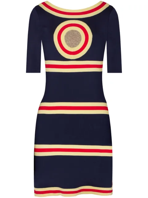 Paco Rabanne striped scoop-neck dress