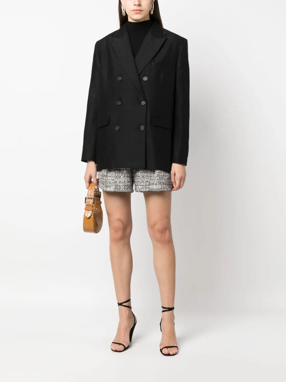 Shop Iro Boxy Double-breasted Blazer In Black