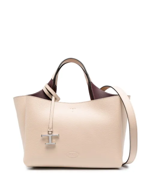 Tod's logo-plaque leather tote bag