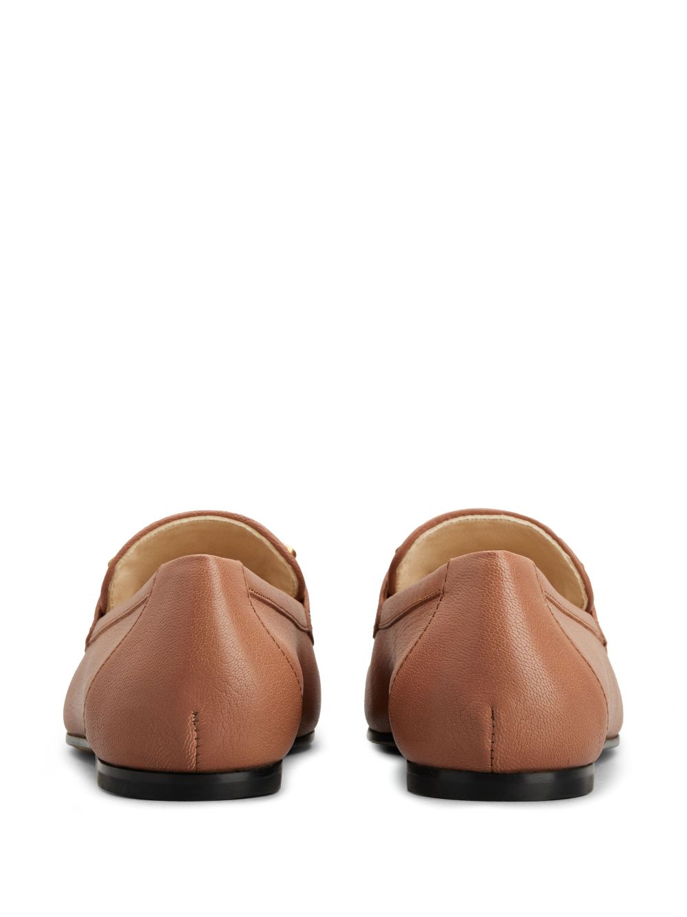 Shop Tod's Logo-engraved Leather Loafers In Brown