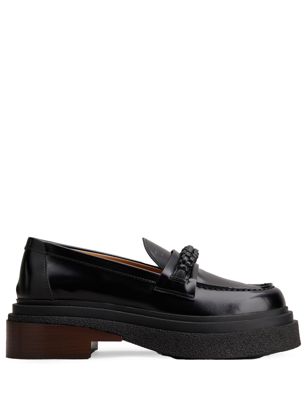 Image 1 of Tod's almond-toe leather loafers