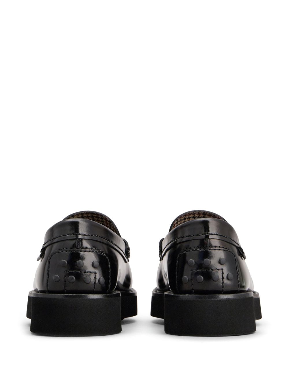 Shop Tod's Penny-slot Leather Loafers In Black