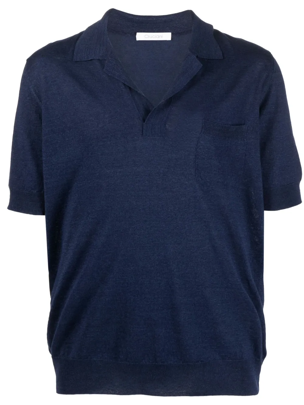 Cruciani short-sleeve slub-texture polo shirt
