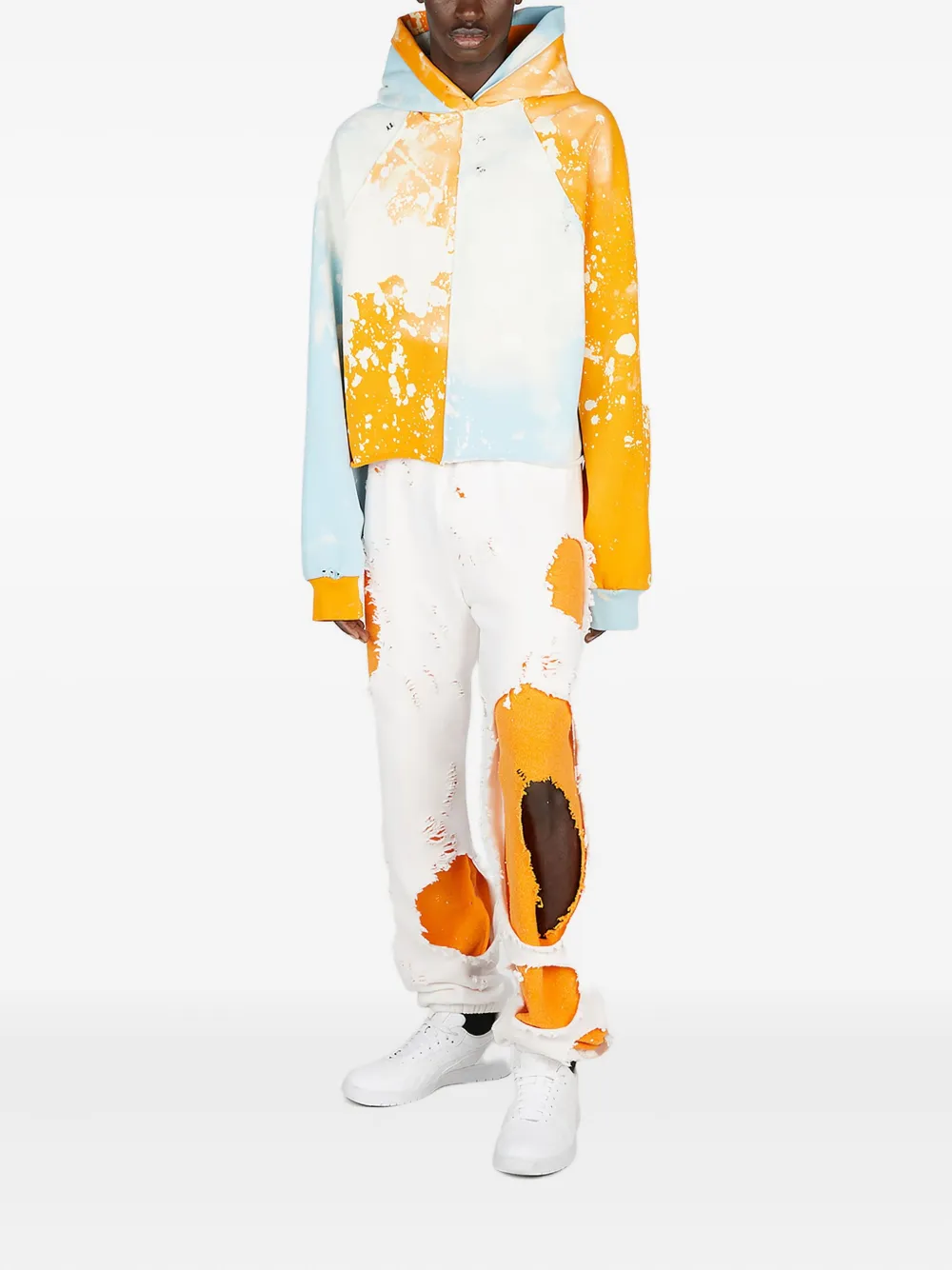Liberal Youth Ministry distressed panelled trousers Wit