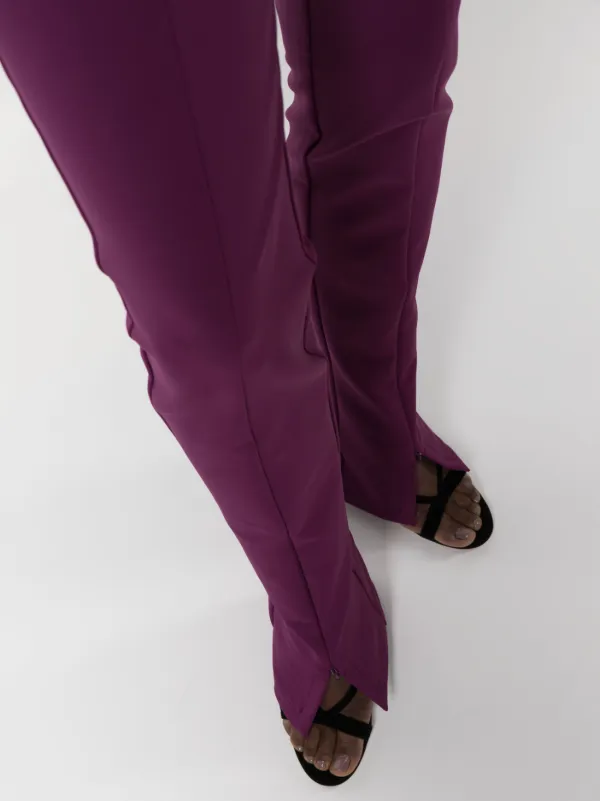 パンツ SPORTMAX SS23 SportMax Trousers Purple (TORRE 004) Sportmax zip-cuff slim-fit Trousers | Purple | FARFETCH BE