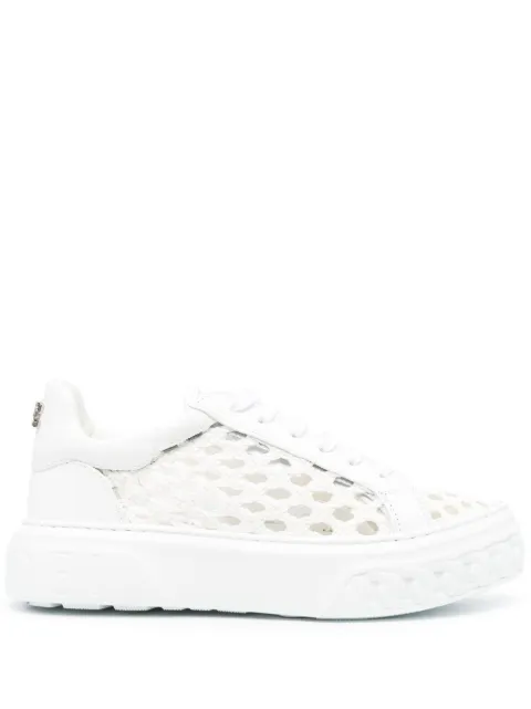 Casadei cut-out low-top leather sneakers