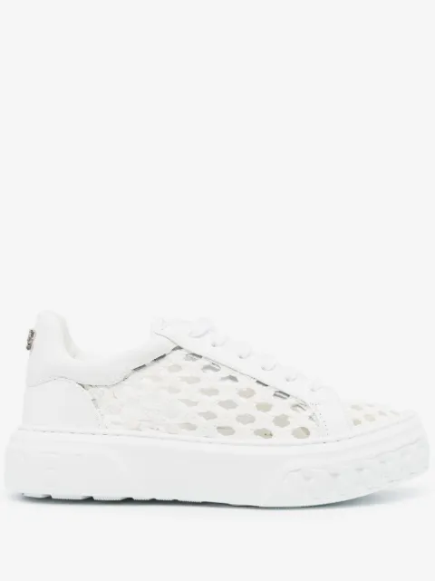 Casadei cut-out low-top leather sneakers