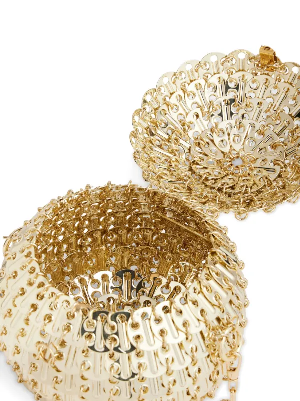 Rabanne 1969 Ball Chainmail Clutch Bag Gold FARFETCH IE