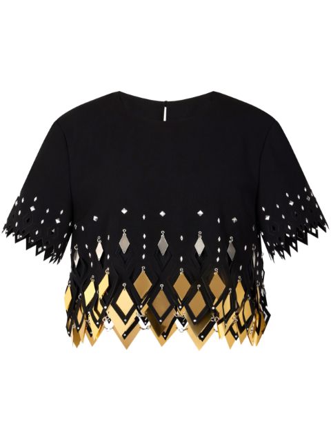 Paco Rabanne hanging-details cropped T-shirt