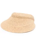 Helen Kaminski interwoven raffia visor - Neutrals