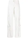 ANDREĀDAMO wide-leg cargo trousers - White