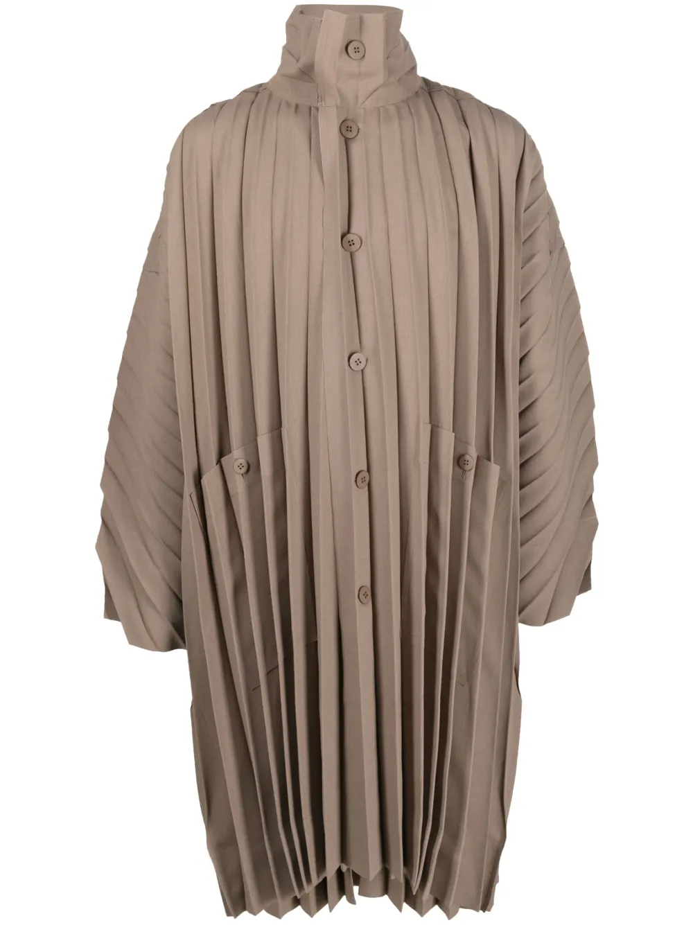 Homme Plissé Issey Miyake Edge Pleated Coat - Farfetch