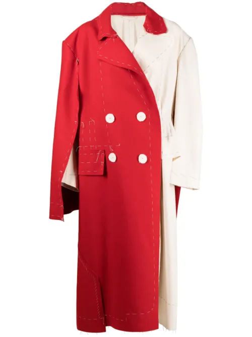 Manteau déstructuré à boutonnière croisée - Maison Martin Margiela Pre-Owned - Modalova