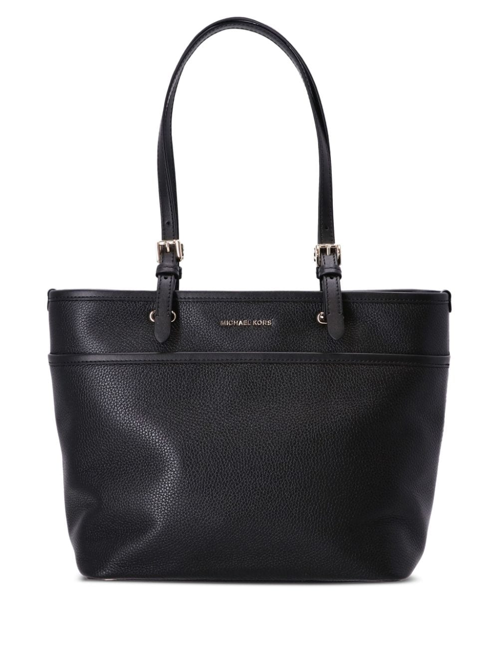 Shop Michael Michael Kors Pebbled-texture Leather Tote Bag In Black