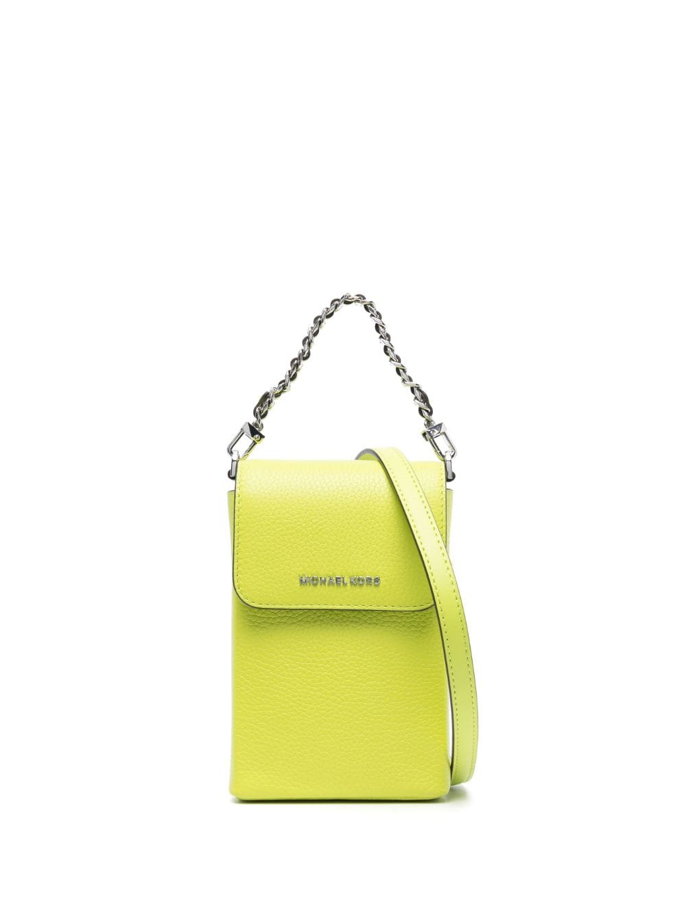 Michael Michael Kors Logo Plaque Phone Pouch In Green