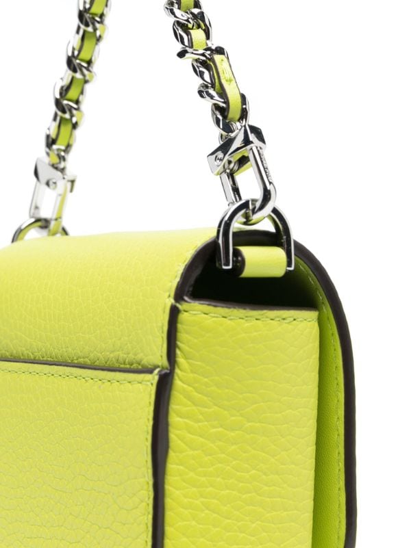 Michael Kors Wanda Small Pebbled Leather Crossbody Bag - Green