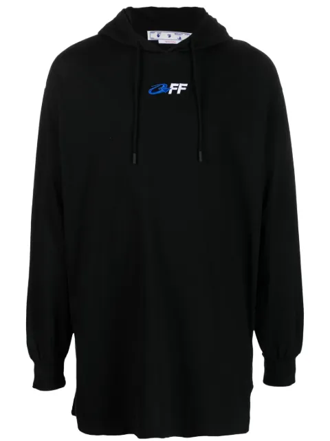 Off-White slogan-print drawstring hoodie