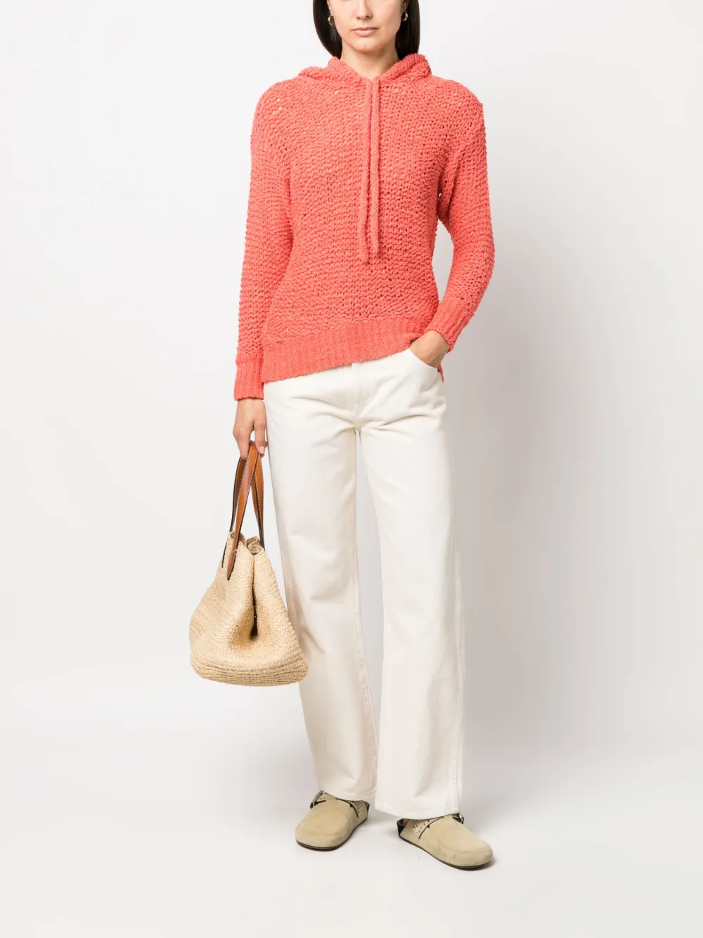 ISABEL MARANT Opengebreide hoodie - Roze