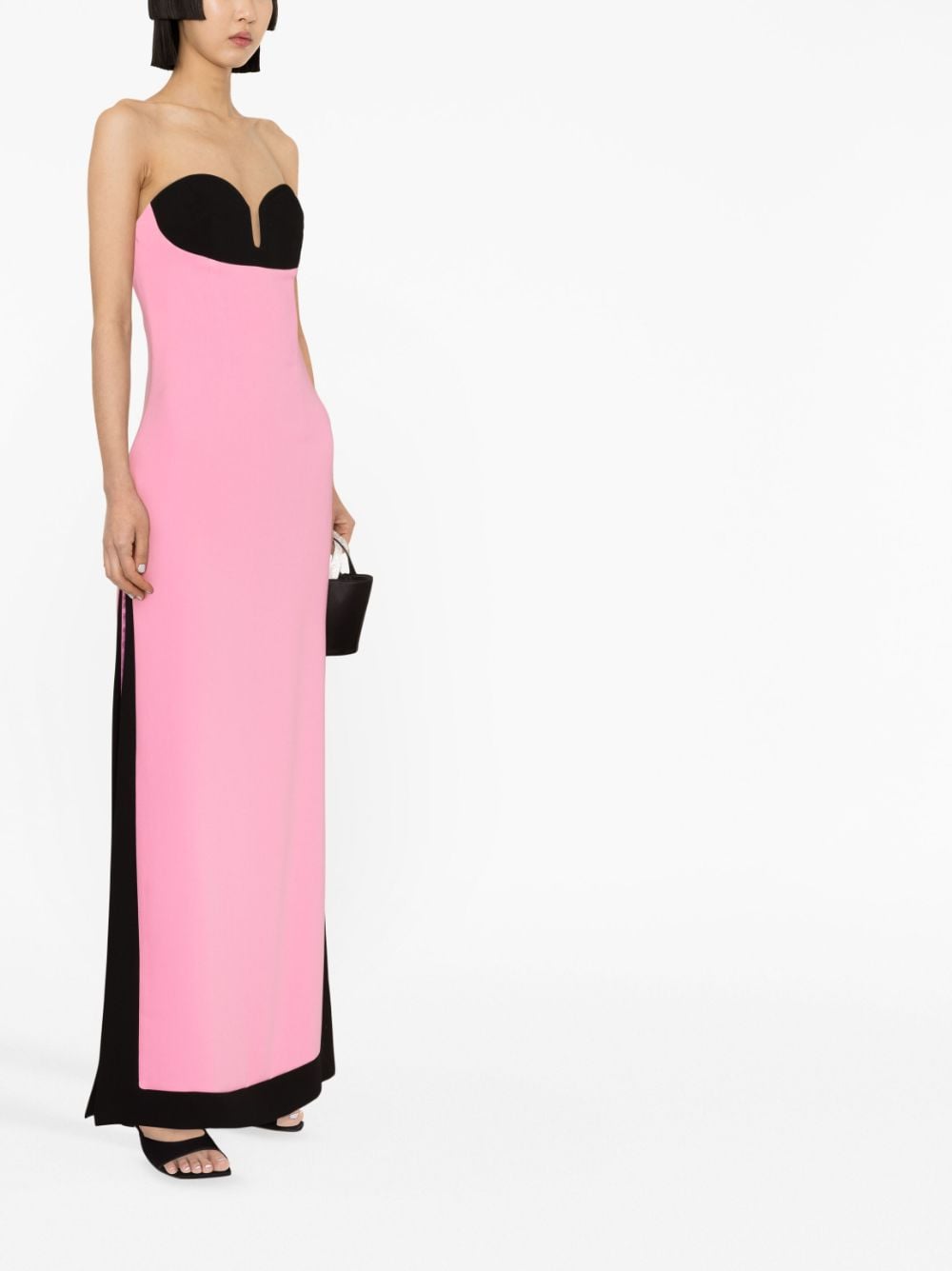 Shop V:pm Atelier Opal Colourblock Gown In Pink