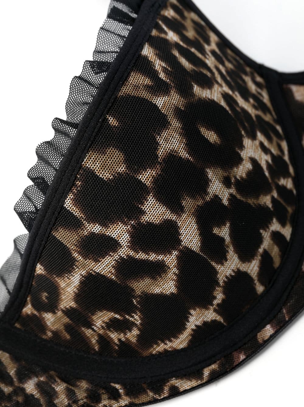 Shop Marlies Dekkers Vixen Leopard-print Demi Bra In Black