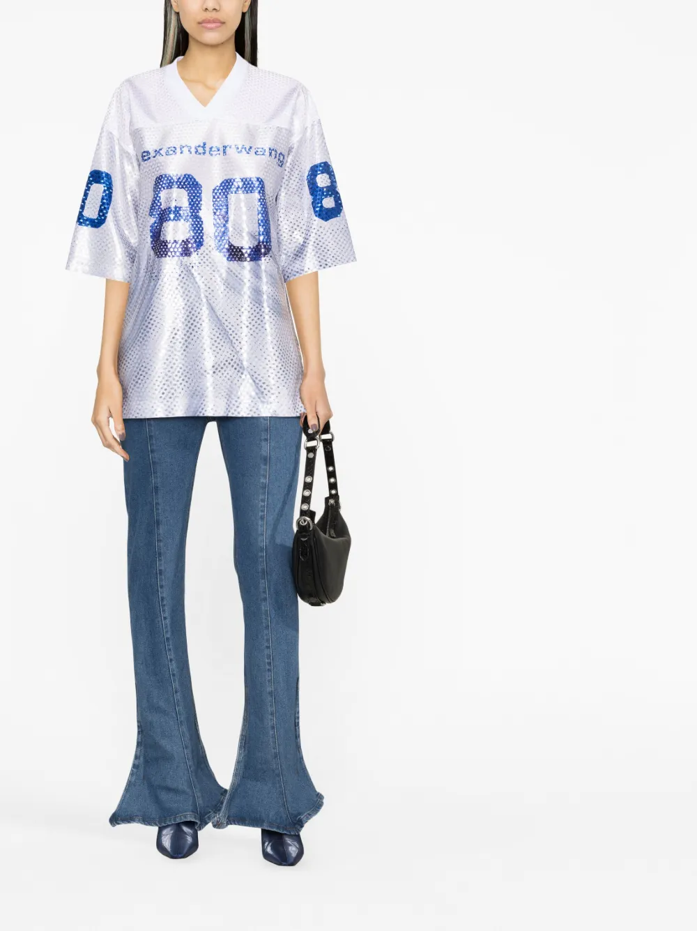 Alexander Wang Jersey met pailletten - Grijs