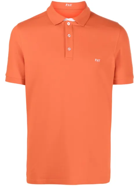 Fay logo-embroidered polo shirt
