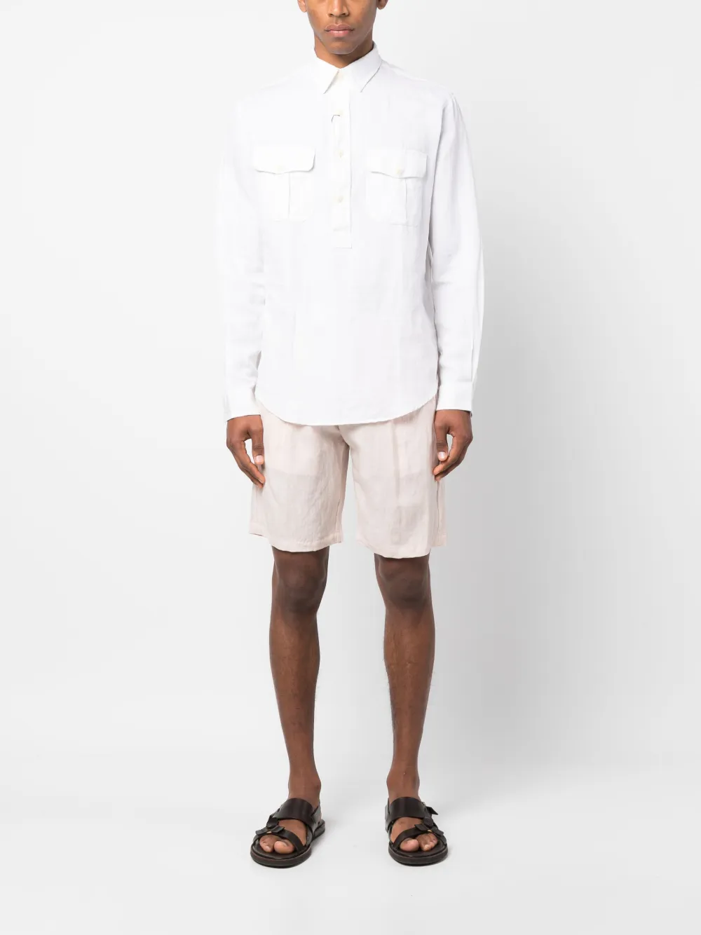 Eleventy Shorts met elastische tailleband - Roze