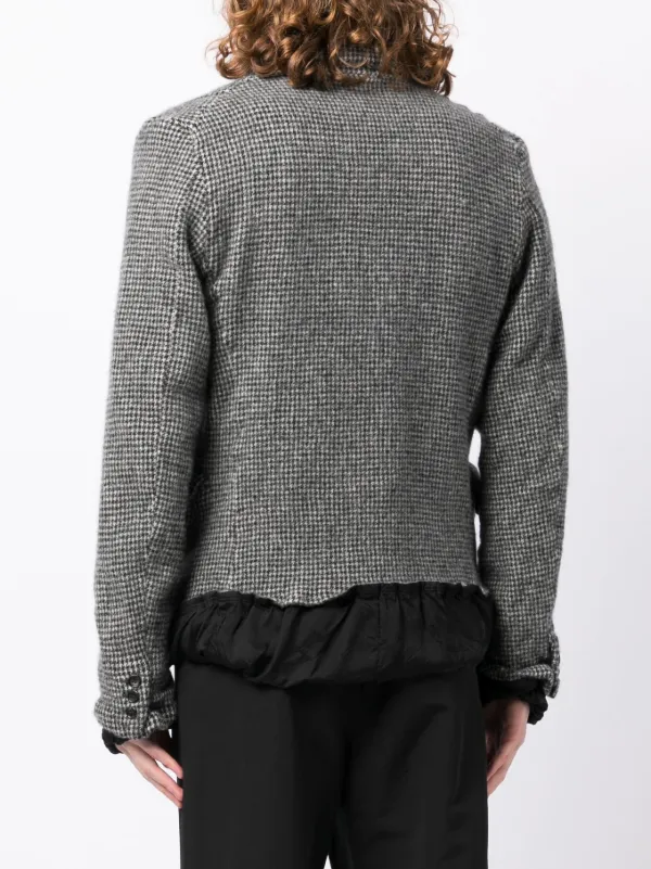 【美品】コムコム ジャケット チェック ウール混 コムデギャルソンシャツCOMME des GARCONS SHIRT ウール混パネル
